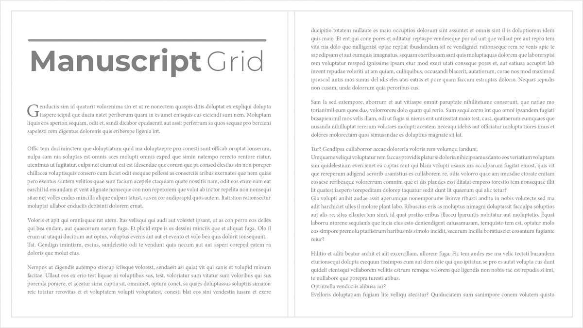 Manuscript grids