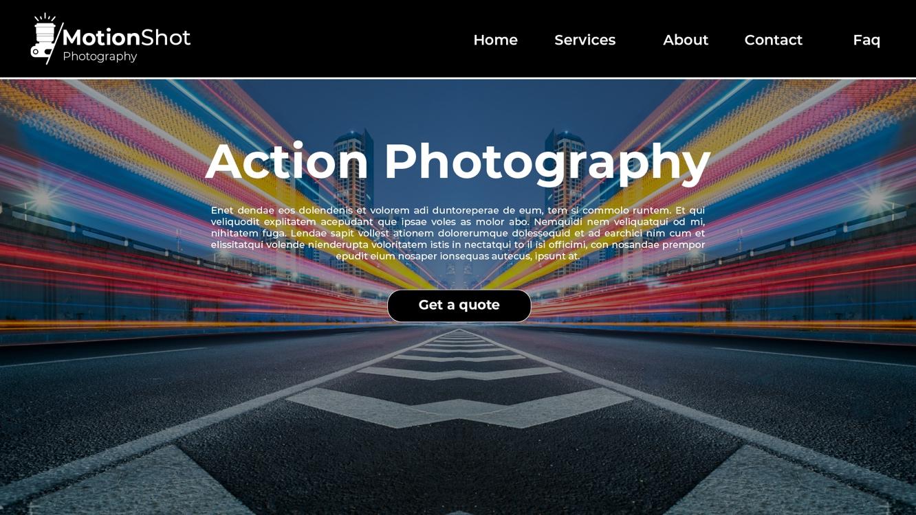 Motion in a website