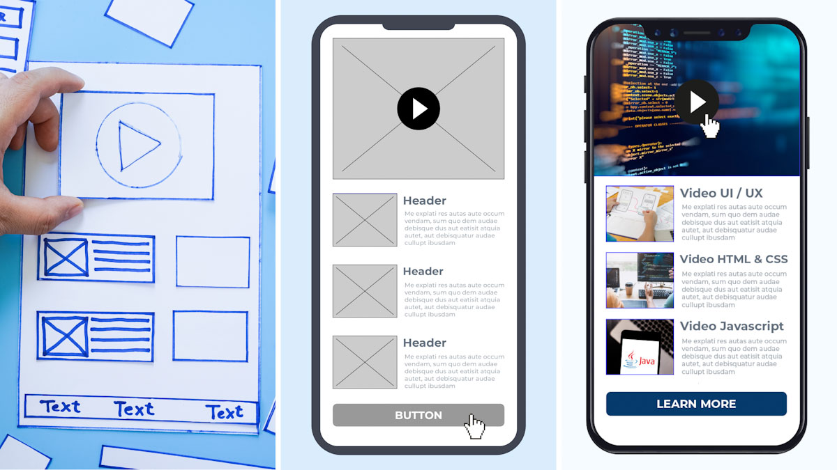 Various wireframes