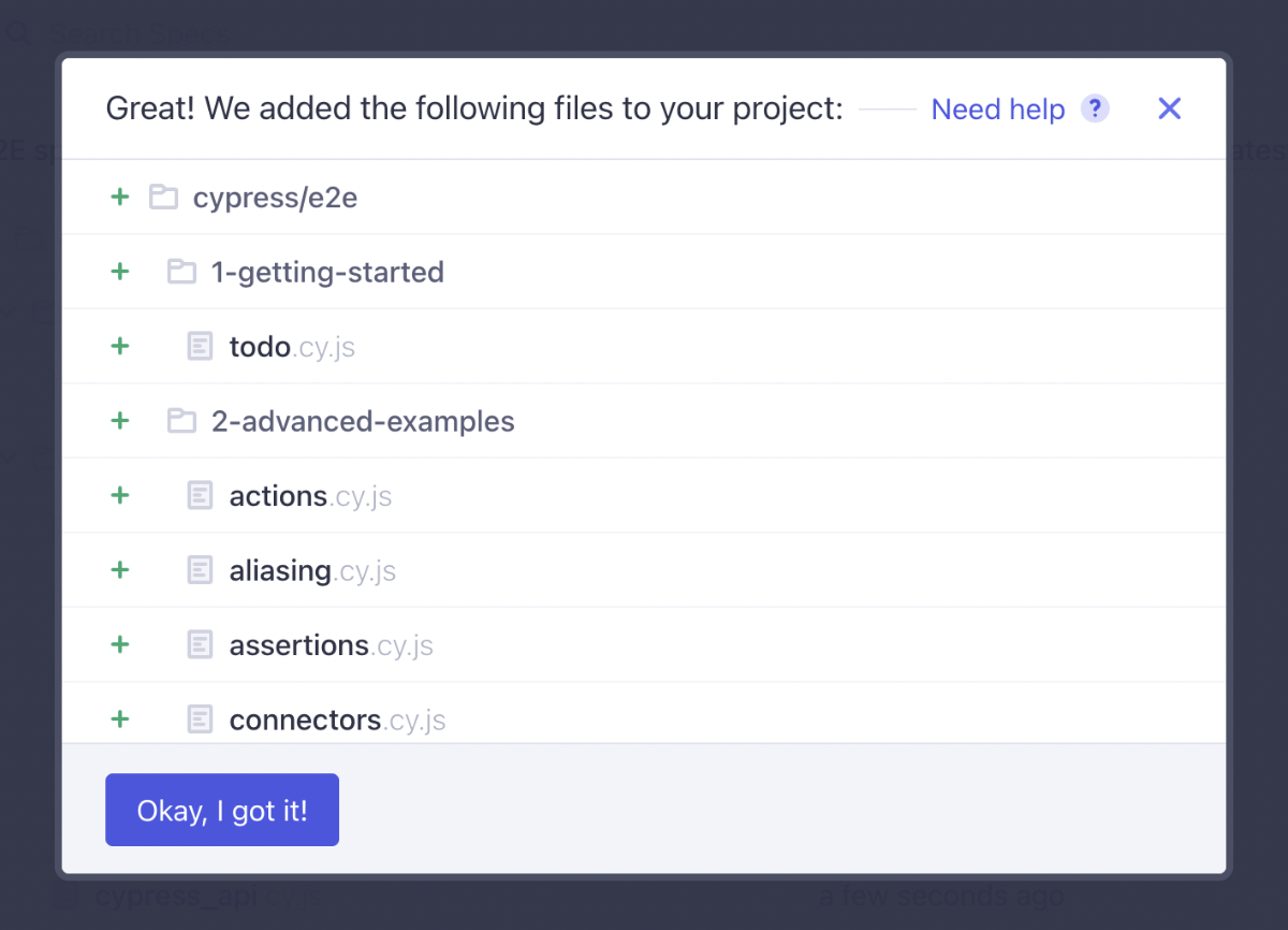 Cypress Example Files